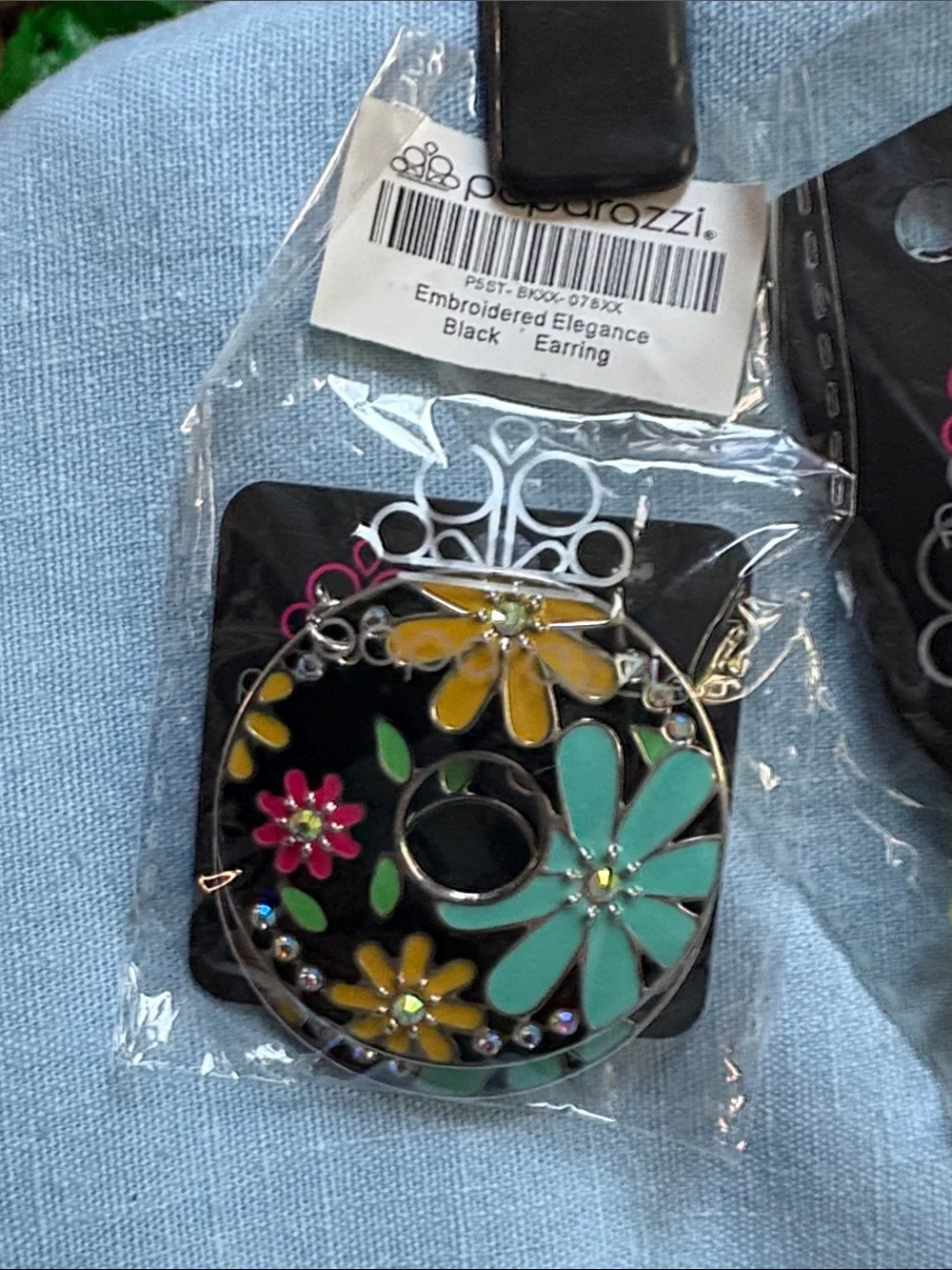 paparazzi Pastel Flower Necklace & Earrings Set - Blue, Yellow & Purple